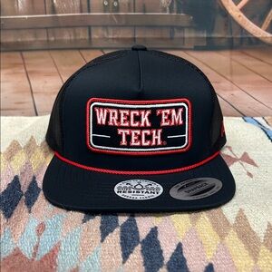 Hooey Texas Tech Black Wreck 'Em Snap Back Cap